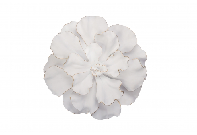 Flower Wall Plaque White