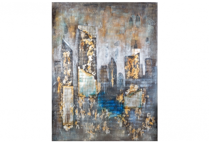 Abstract city painting