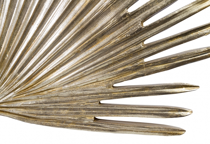 Gold palm leaf wall plaque