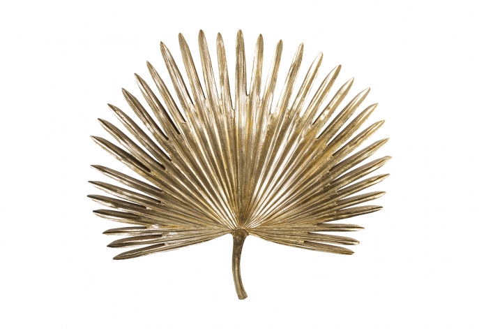 Gold palm leaf wall plaque