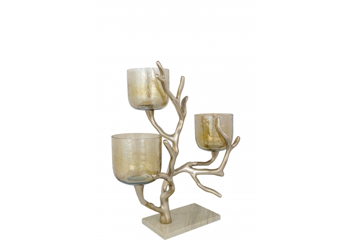 Gold Branch Candle Holder