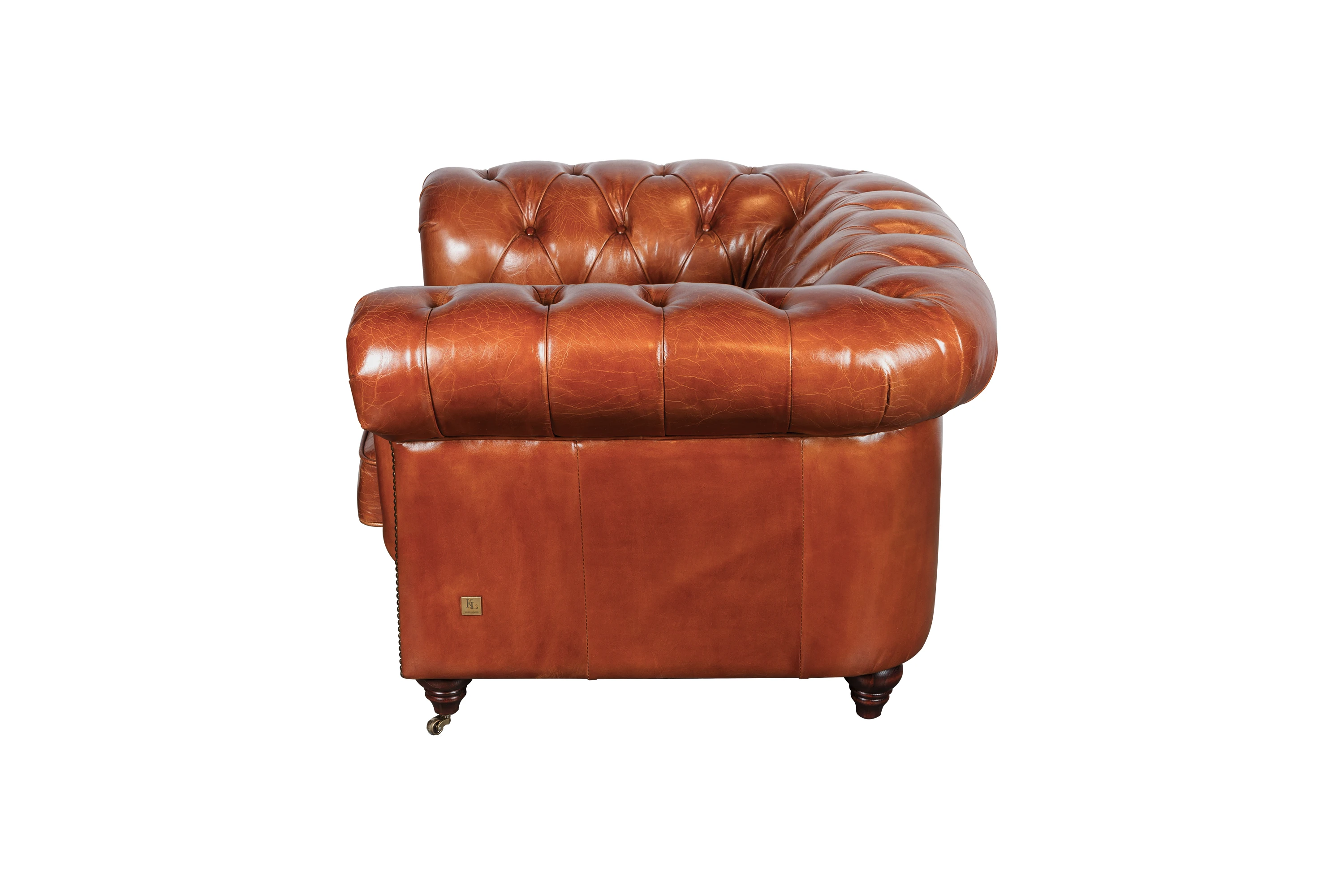 Oxford Single Seat Leather Sofa-Brown