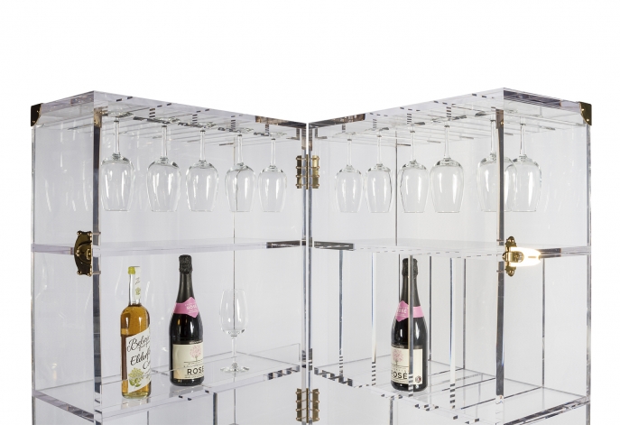 Wellington Wine Cabinet Gold
