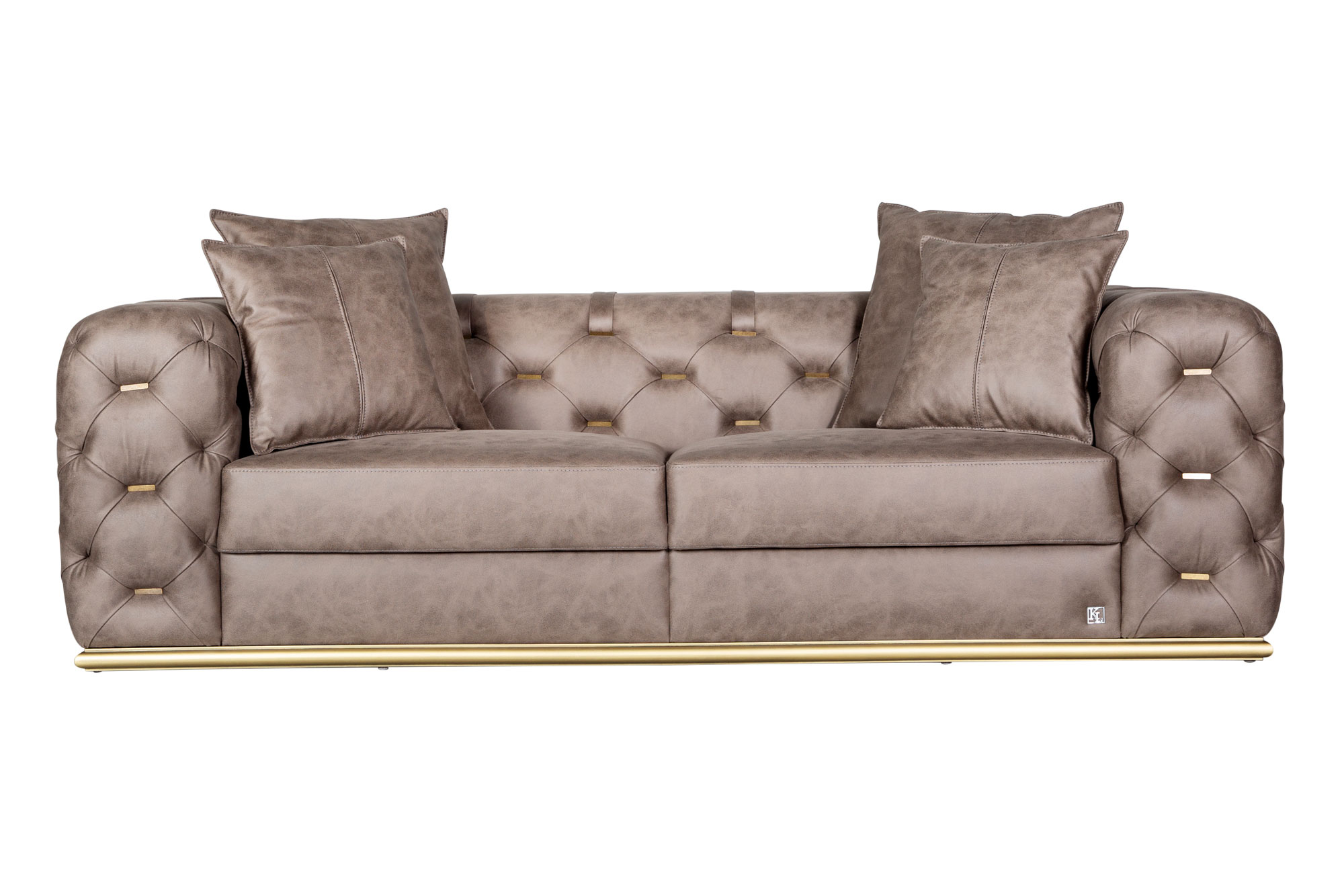 Luxury 2-Seater Sofa Brown
