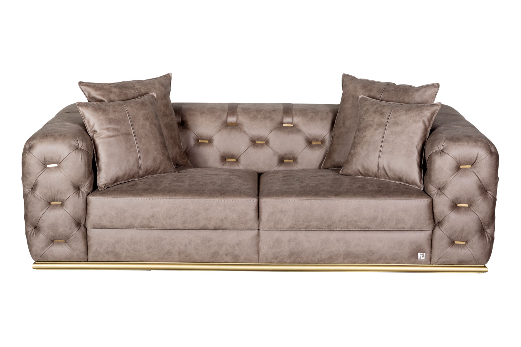 Luxury 2-Seater Sofa Grey