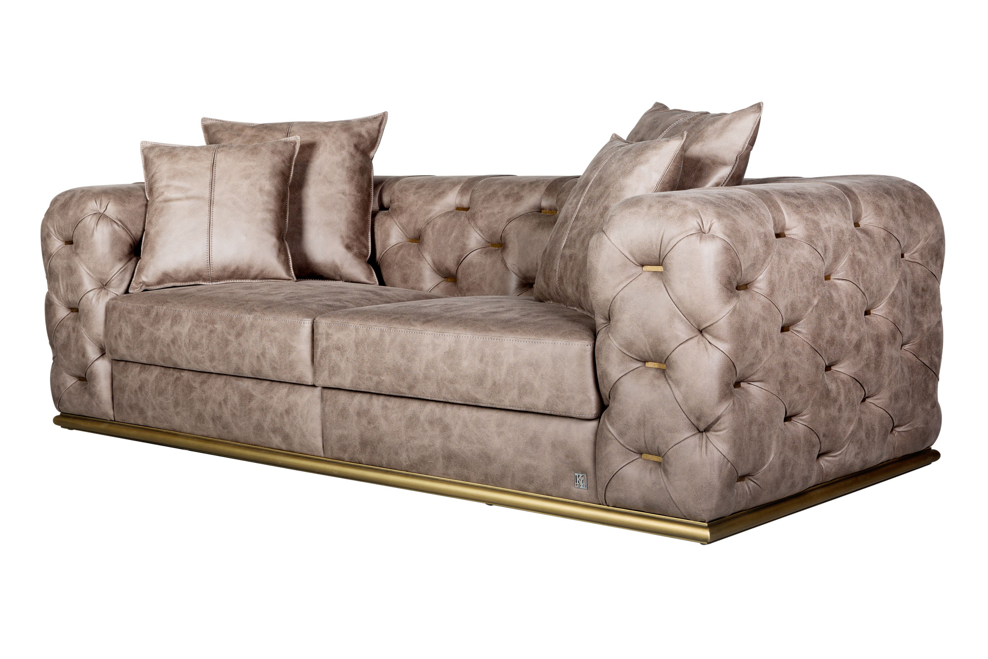Luxury 2-Seater Sofa Brown