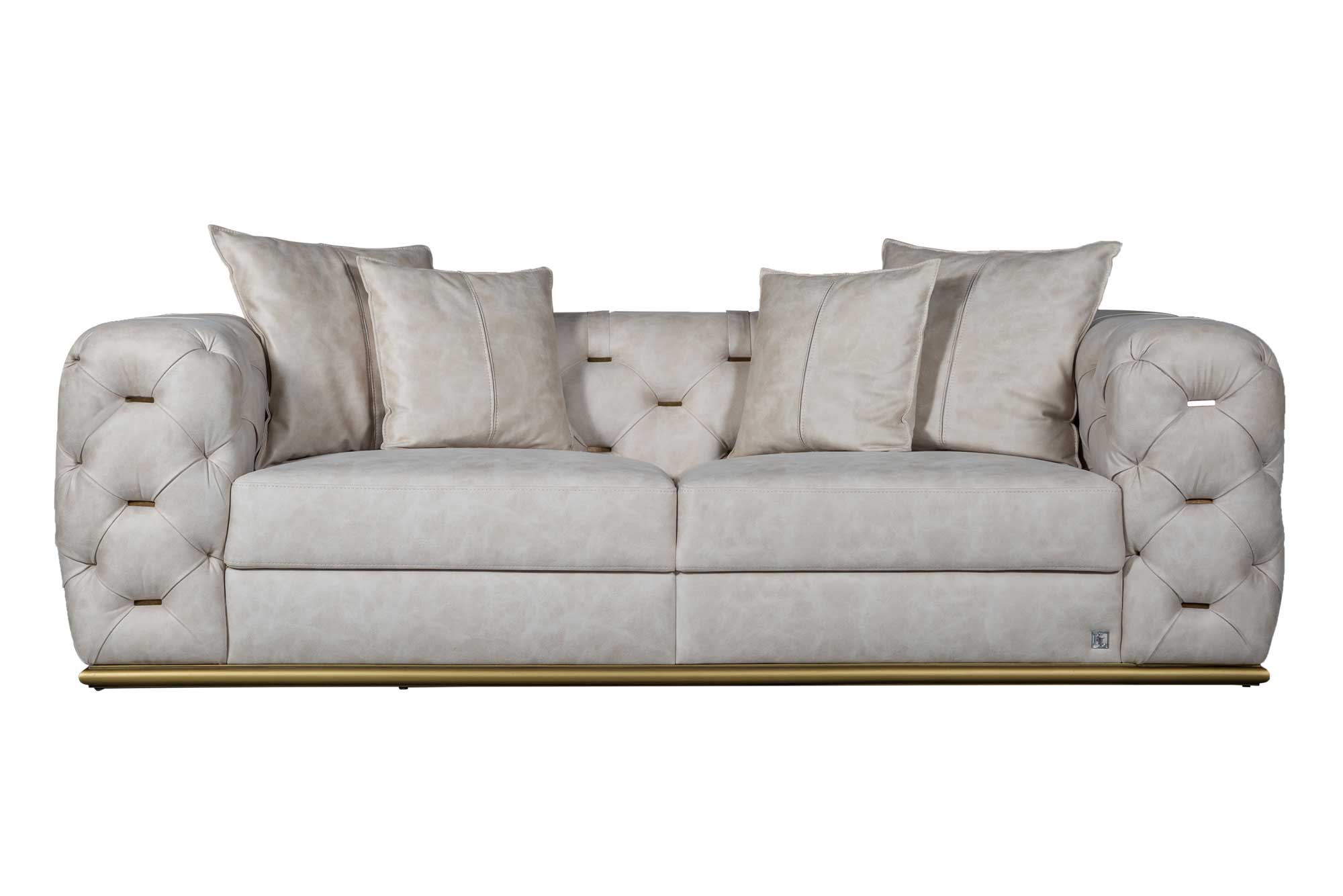 Luxury 2-Seater Sofa Beige