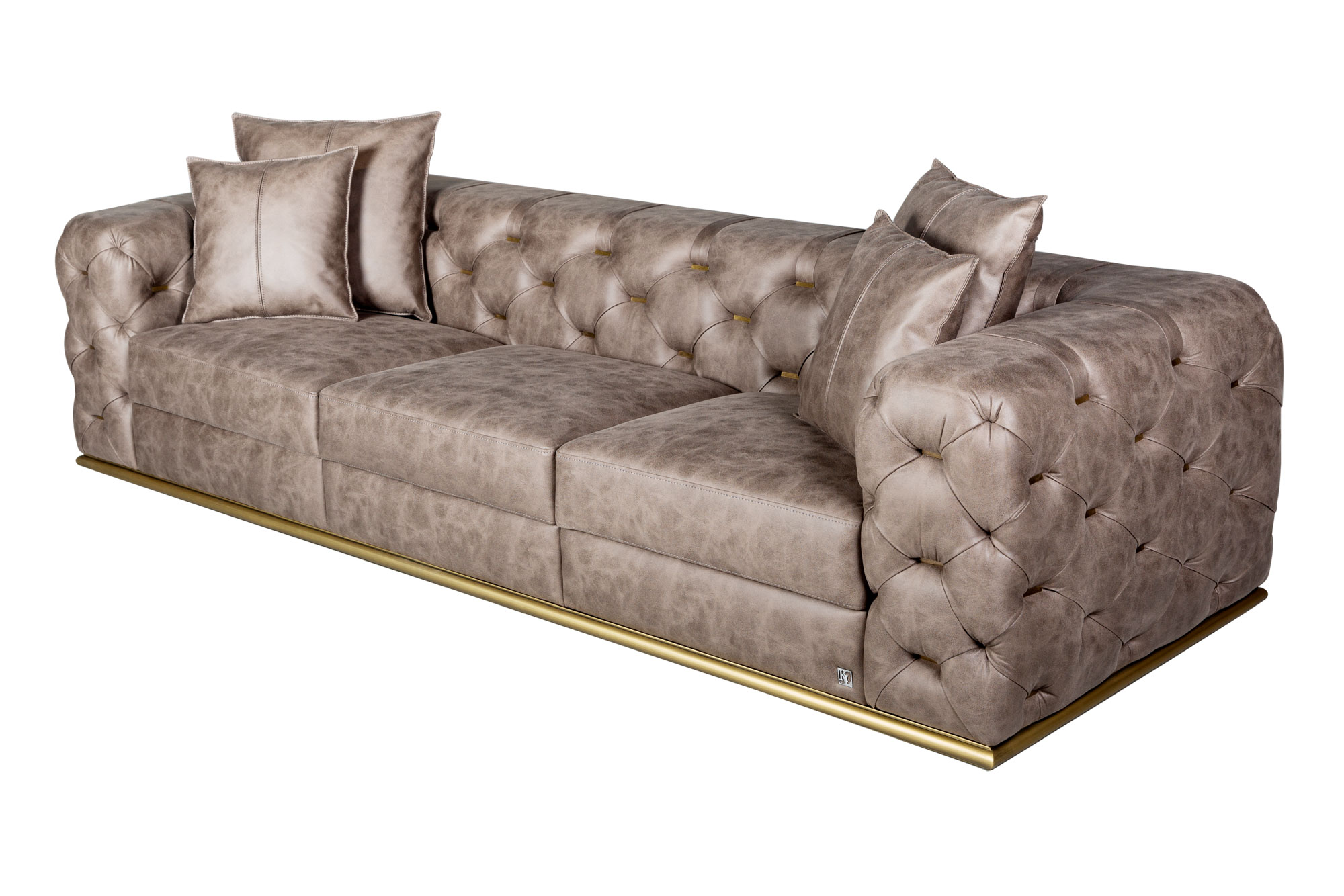 Luxury 3-Seater Sofa Grey