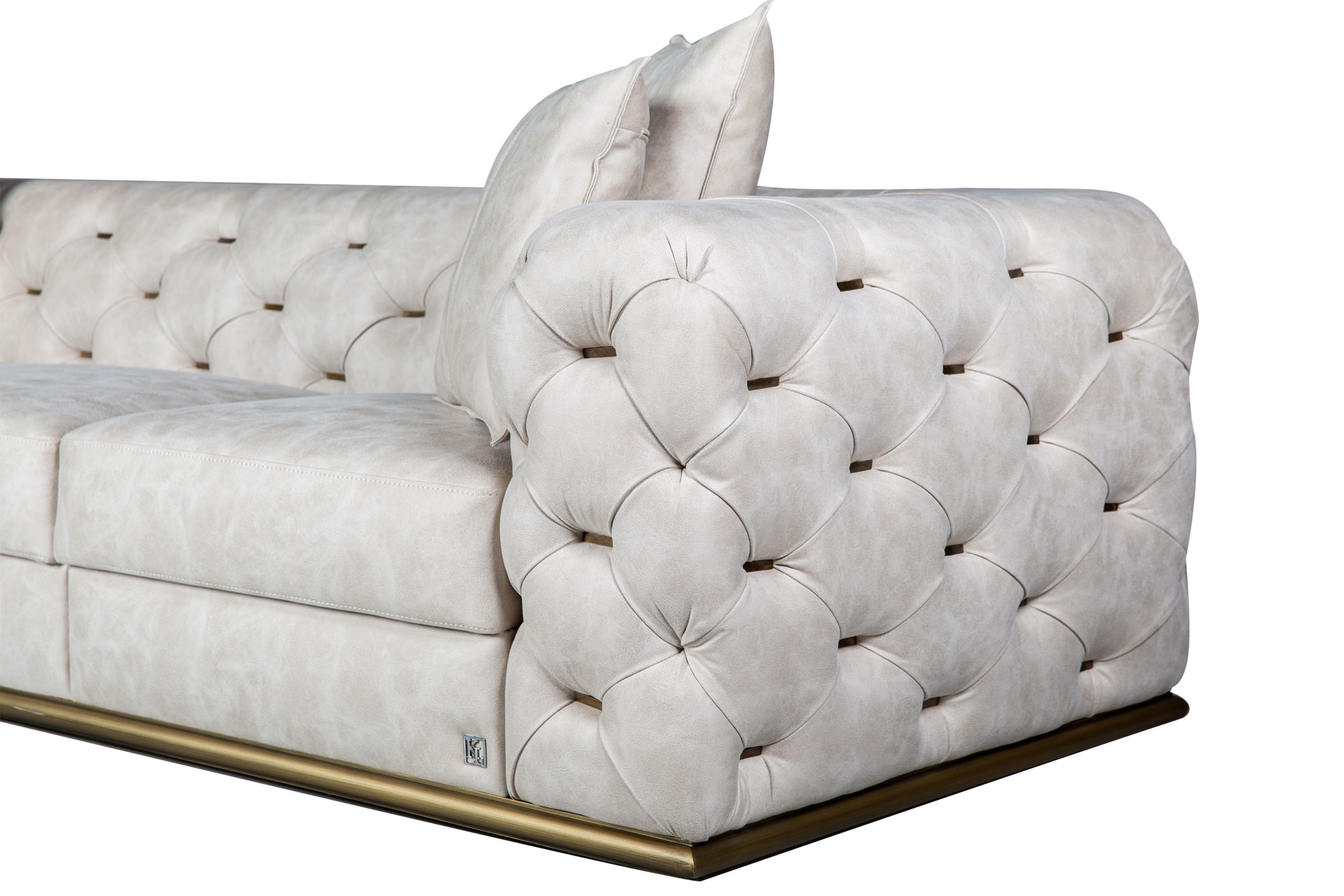 Luxury 3-Seater Sofa Beige