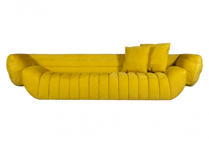 Tachile 4-Seater Sofa Yellow