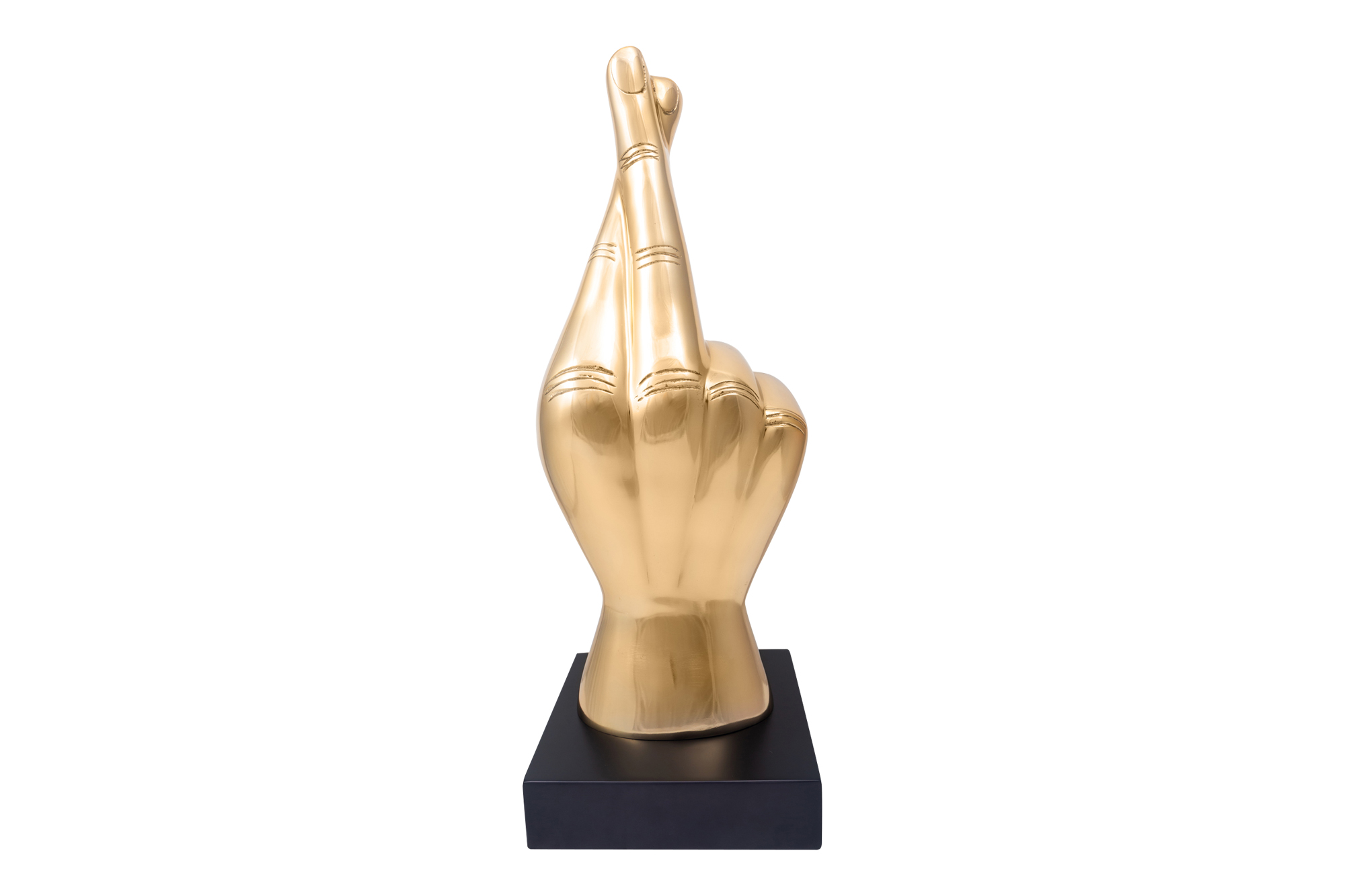 Finger Crossed Statue Gold