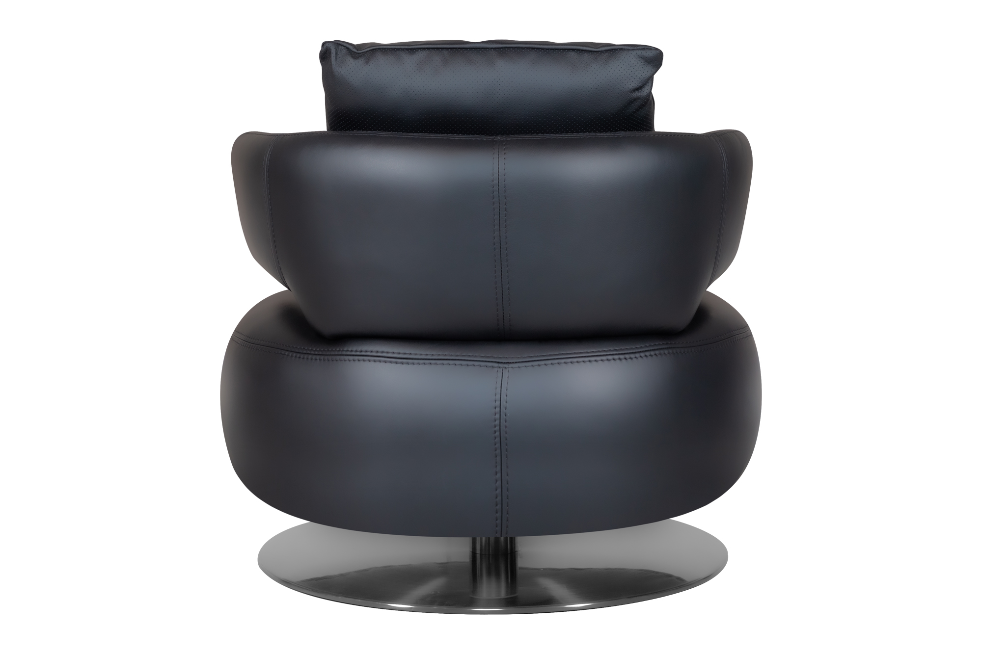Drissila Leather Armchair-Black